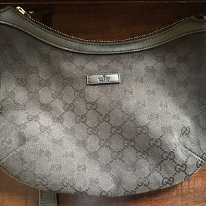 Sold!!!! —- Gucci Black Monogram Shoulder Bag
